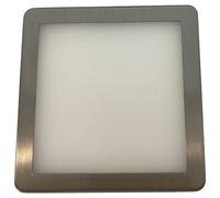 Loops 1x BRUSHED NICKEL Ultra-Slim Square Under Cabinet Kitchen Light & Driver Kit - Natural White Diffused LED in Metallics Loops Metallics