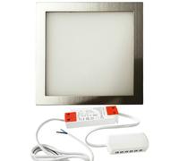 Loops 1x BRUSHED NICKEL Ultra-Slim Square Under Cabinet Kitchen Light & Driver Kit - Natural White LED
