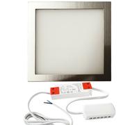 Loops 1x BRUSHED NICKEL Ultra-Slim Square Under Cabinet Kitchen Light & Driver Kit - Warm White LED in Metallics Loops Metallics