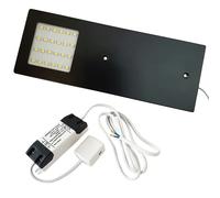 Loops 1x MATT BLACK Ultra-Slim Rectangle Under Cabinet Kitchen Light & Driver Kit - Natural White LED