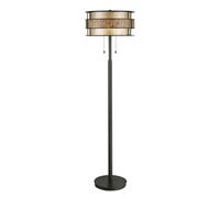 Loops 2 Bulb Free Standing Floor Lamp Renaissance Copper LED E27 60W Bulb