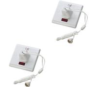 Loops 2 Pack 1.6M Pull Cord Ceiling Switch - 45A & Neon - White Oven Appliance Rose
