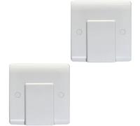 Loops 2 Pack 1 Gangle Single 20A Flex Outlet White Plastic Boiler Appliance Wall Plate