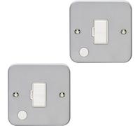 Loops 2 Pack 13A Dp Unswitched Fuse Spur & Flex Outlet Heavy Duty Metal Clad Isolation