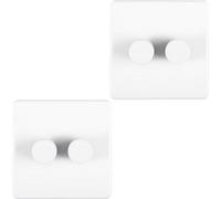 Loops 2 Pack 2 Gang Dimmer Switch 2 Way Led Screwless Matt White Light Dimming Wall