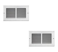 Loops 2 Pack - 270X160mm Silver Louvre Grill Face Plate Cover For 225X112mm Air Transfer Vent