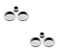 Loops 2 Pack - 29mm Sliding Door Rose & 2X 56mm Round Flush Finger Pulls - Polished Chrome