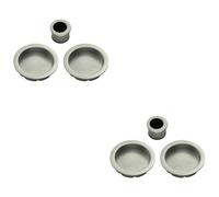 Loops 2 Pack - 29mm Sliding Door Rose & 2X 56mm Round Flush Finger Pulls - Satin Nickel