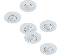 Loops 2 PACK 3 PACK Flush Ceiling Downlight Brushed Aluminium Round 3x 5W GU10 Loops Multicolor