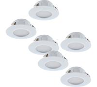Loops 2 PACK 3 PACK Flush Ceiling Downlight White Round Spotlight 6W Built in LED Loops White