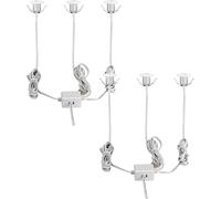 Loops 2 PACK 3 PACK Flush / Recessed Ceiling Downlight White Aluminium 1W LED Loops White