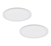 2 Pack Of 300mm Modern White Led Ceiling Lights - Slim Round Design 17W 4000K