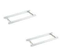 Loops 2 Pack 300mm Polished Chrome Pull Handle - Back To Back Style - Door Handle