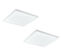 2 Pack 300mm Modern Led Ceiling Light - Slim White Square Low Profile 11W 4000K