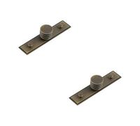 Loops 2 Pack 30mm Stepped Antique Brass Cupboard Knob For Elegant Spaces - Kitchen Cabinet Knob