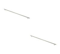 Loops 2 Pack - 30mm Straight T Bar Pull Handle 1000mm Fixing Centres Satin Stainless Steel