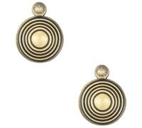Loops 2 Pack - 32mm Lock Profile Escutcheon Reeded Design - Florentine Bronze Keyhole Cover