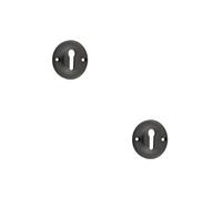 Loops 2 Pack 40mm Dark Bronze Standard Keyway Escutcheon For Luxury Homes - Solid Brass Key Hole Cover