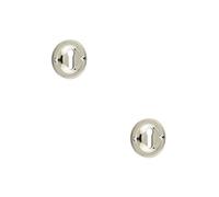 Loops 2 Pack 40mm Polished Nickel Keyway Escutcheon For Luxury Homes - Solid Brass Key Hole Cover