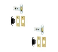 Loops 2 Pack 64mm Heavy Duty Satin Brass Tubular Deadbolts For Ultimate Security - Door Bolt