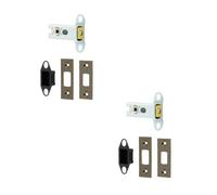 Loops 2 Pack 64mm Heavy Duty Tubular Deadbolts In Antique Brass For Maximum Security - Door Bolt