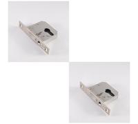 Loops 2 Pack - 64mm Residential Euro Profile Deadlock - Polished Nickel Fire Door Rated Lock