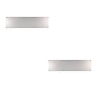 Loops 2 Pack - 725mm X 150mm Plain Door Kickplate - Satin Stainless Steel Kick Plate Protector