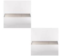 Loops 2 Pack - 880mm X 150mm Plain Door Kickplate - Satin Stainless Steel Kick Plate Protector