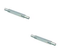 Loops 2 Pack - 90mm Extra Long Door Handle Spindle - 40 To 60mm Thick Doors Adapter Bar Rod
