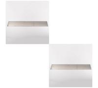 Loops 2 Pack - 915mm X 150mm Plain Door Kickplate - Satin Stainless Steel Kick Plate Protector
