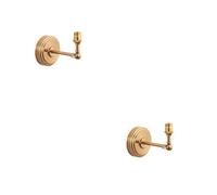 Loops 2 Pack Adjustable Dimmable Wall Lights In Brushed Aged Brass Finish For Elegant Home Decor