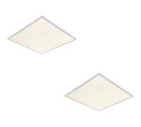 Loops 2 PACK Anti-Glare Ceiling Panel Light - 40W Cool White LED - White Paint Loops White