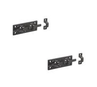 Loops 2 Pack Antique Black Straight Bolts 100mm - Classic Hardware For Timeless Designs - Door Bolt Lock