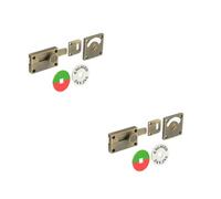Loops 2 Pack Antique Brass Indicator Lock For Enhanced Privacy - Sliding Bathroom Toilet Door Bolt