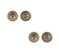 Loops 2 Pack Antique Brass Inner Turn & Release Lock With 7 Rose Options - Door Handle