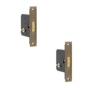 Loops 2 Pack Antique Brass Sliding Door Bathroom Lock For Privacy And Security - Door Lock