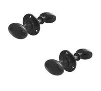 Loops 2 Pack Antique Oval Black Rim Door Knob For Vintage Charm