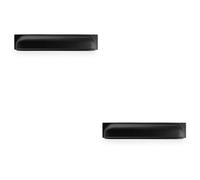 Loops 2 Pack - Backplate Cup Handle - Matt Black 203mm Centres Solid Brass Shaker Drawer Pull