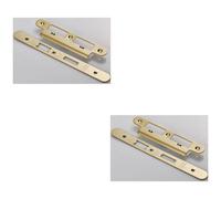 Loops 2 Pack - Bathroom Sashlock Forend Strike & Fixing Pack Set- Satin Brass Radius 235X24mm
