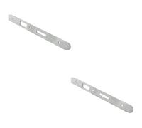 Loops 2 Pack - Bathroom Sashlock Forend Strike & Fixing Pack Set- Satin Steel Radius 235X24mm