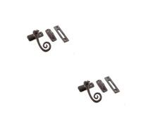 Loops 2 Pack Beeswax Range Curly Tail Casement Fasteners 90X55mm - Durable & Stylish Design - Window Handle