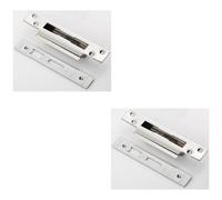 Loops 2 Pack - Bs8621 Cylinder Sashlock Forend Strike & Fixing Pack Set- Bright Steel Square