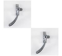 Loops 2 Pack - Bulb Ended Casement Window Fastener - 98mm Handle 45mm Centres Polished Brass