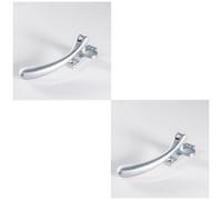 Loops 2 Pack - Bulb Ended Casement Window Fastener - 98mm Handle 45mm Centres Satin Chrome