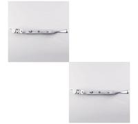 Loops 2 Pack - Bulb Ended Casement Window Stay 203 X 16mm Satin Chrome Pear Drop Handle Bar