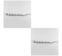 Loops 2 Pack - Bulb Ended Casement Window Stay 253 X 16mm Satin Chrome Pear Drop Handle Bar