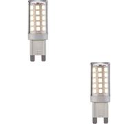 Loops 2 Pack Clear & White 3.5W G9 Smd Led Light Bulb - Non-Dimmable Cool White - 400Lm 4000K