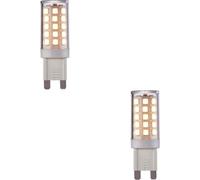 Loops 2 Pack Clear & White 3.5W G9 Smd Led Light Bulb - Non-Dimmable Warm White - 400Lm 3000K