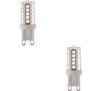Loops 2 Pack Clear & White 3.7W G9 Smd Led Light Bulb - Dimmable Cool White - 470Lm 4000K