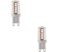 Loops 2 Pack Clear & White 3.7W G9 Smd Led Light Bulb - Dimmable Warm White - 470Lm 3000K